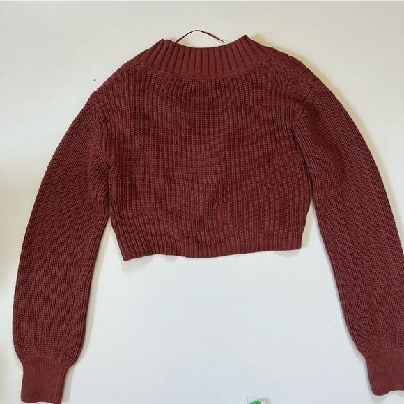 Free People Emilie Knit Cropped Top Small - Picture 3 of 8